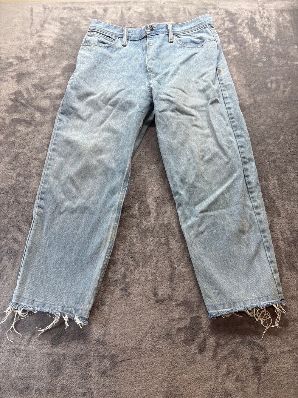 BDG Urban Outfitters Women’s Jeans 30 Straight Cropped Light Wash Raw Hem